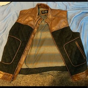 Quilted Leather and suede vest from Scully
